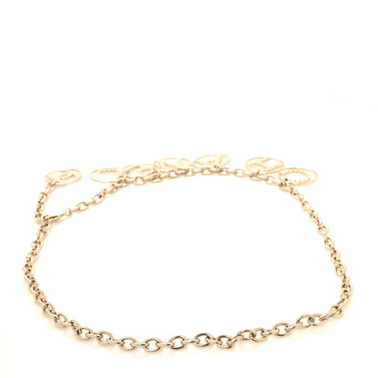 Chanel Metal Strass Crystal Chain Logo Belt Gold 2 of 4