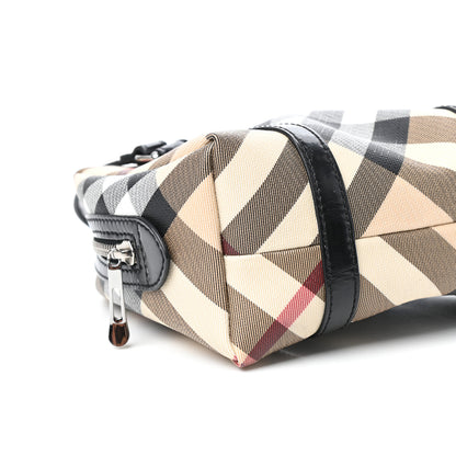 Burberry Patent Trim Nova Check Tote Black 8 of 11