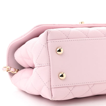 Chanel Caviar Quilted Mini Coco Handle Flap Light Pink 9 of 10