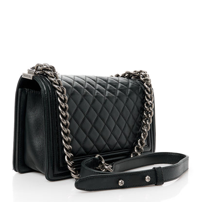 Chanel Lambskin Quilted Medium Boy Flap Black 3 of 10