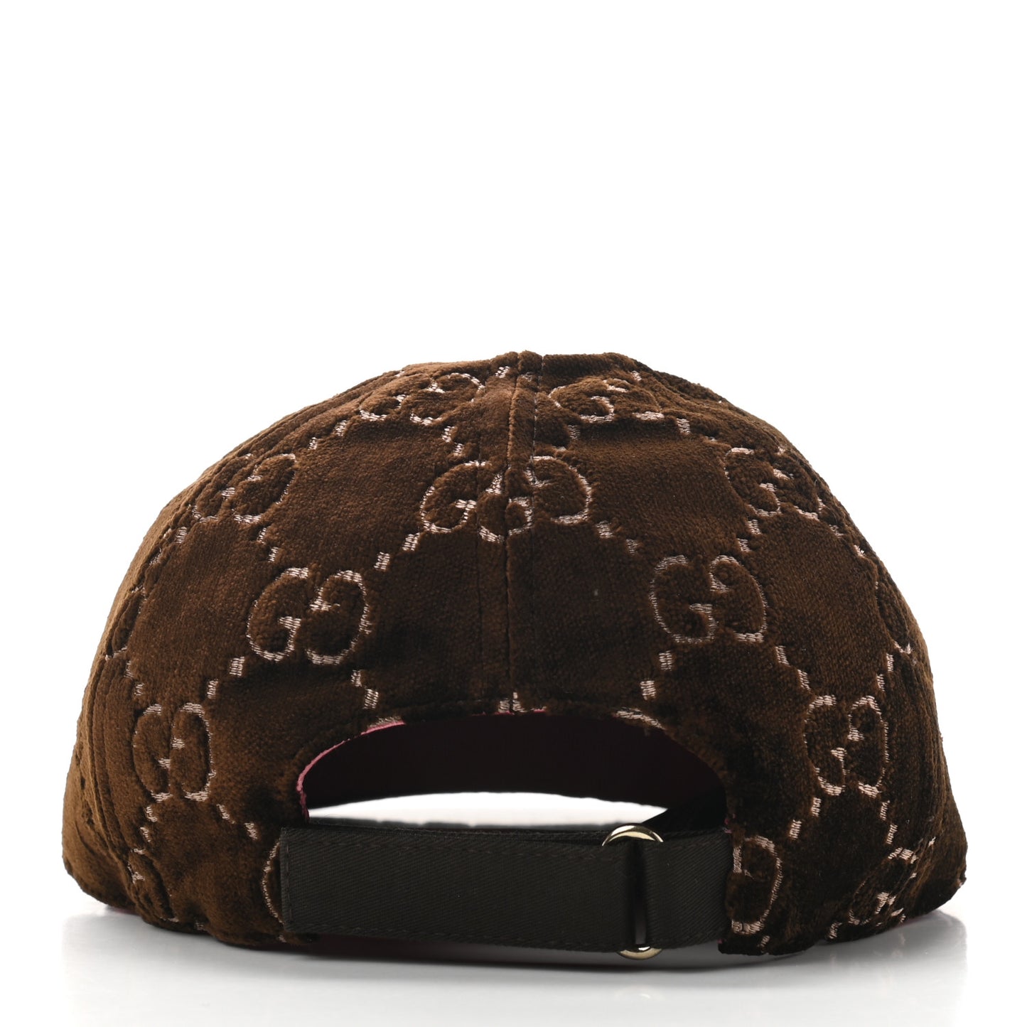 Velvet GG Monogram Baseball Hat L Brown