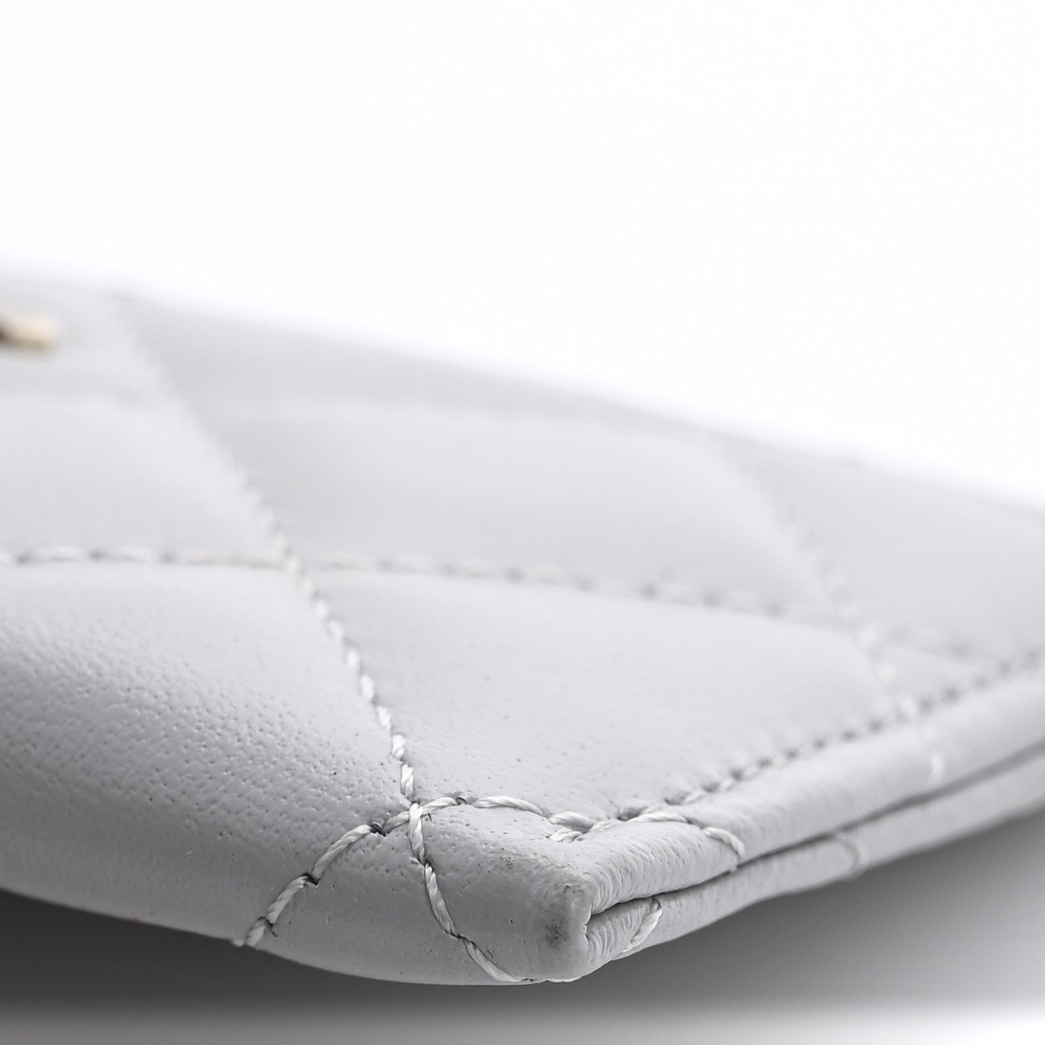 Chanel Lambskin Quilted Card Holder Grey 9 of 11