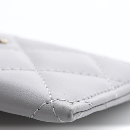 Chanel Lambskin Quilted Card Holder Grey 9 of 11