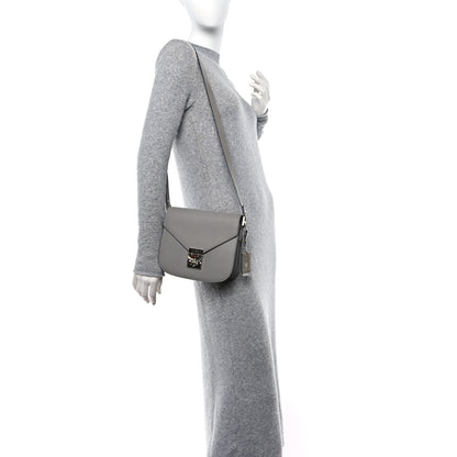MCM Grained Calfskin Patricia Park Avenue Crossbody Bag Arch Grey 2 of 11