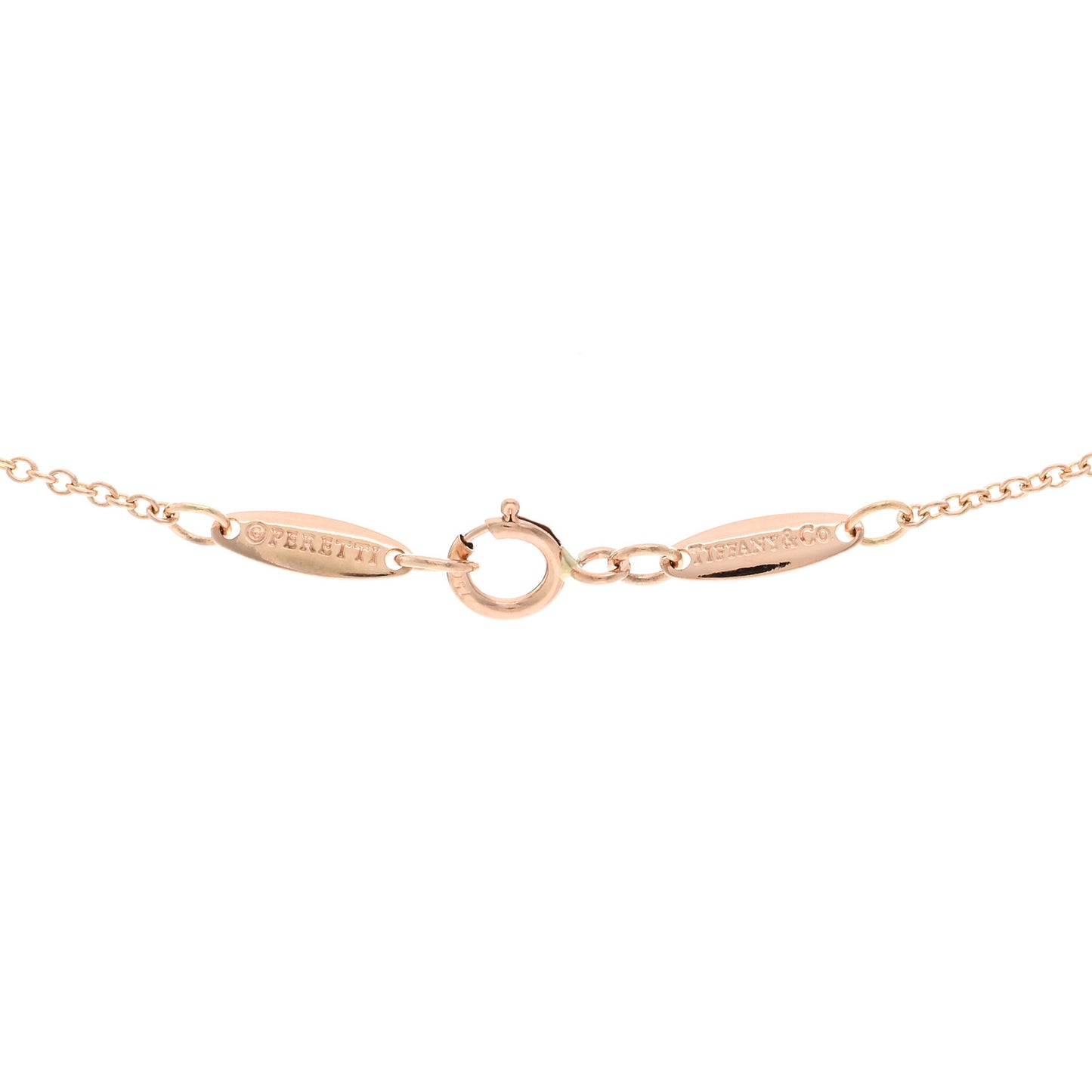 18K Rose Gold 11mm Elsa Peretti Open Heart Pendant Necklace