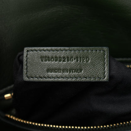 Saint Laurent Smooth Calfskin Carre Satchel Green 8 of 14