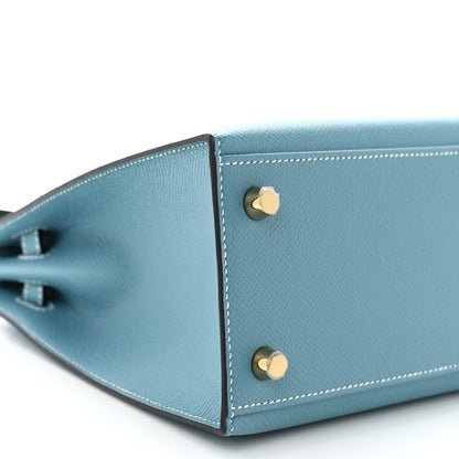 Hermes Epsom Kelly Sellier 25 New Blue Jean 8 of 10