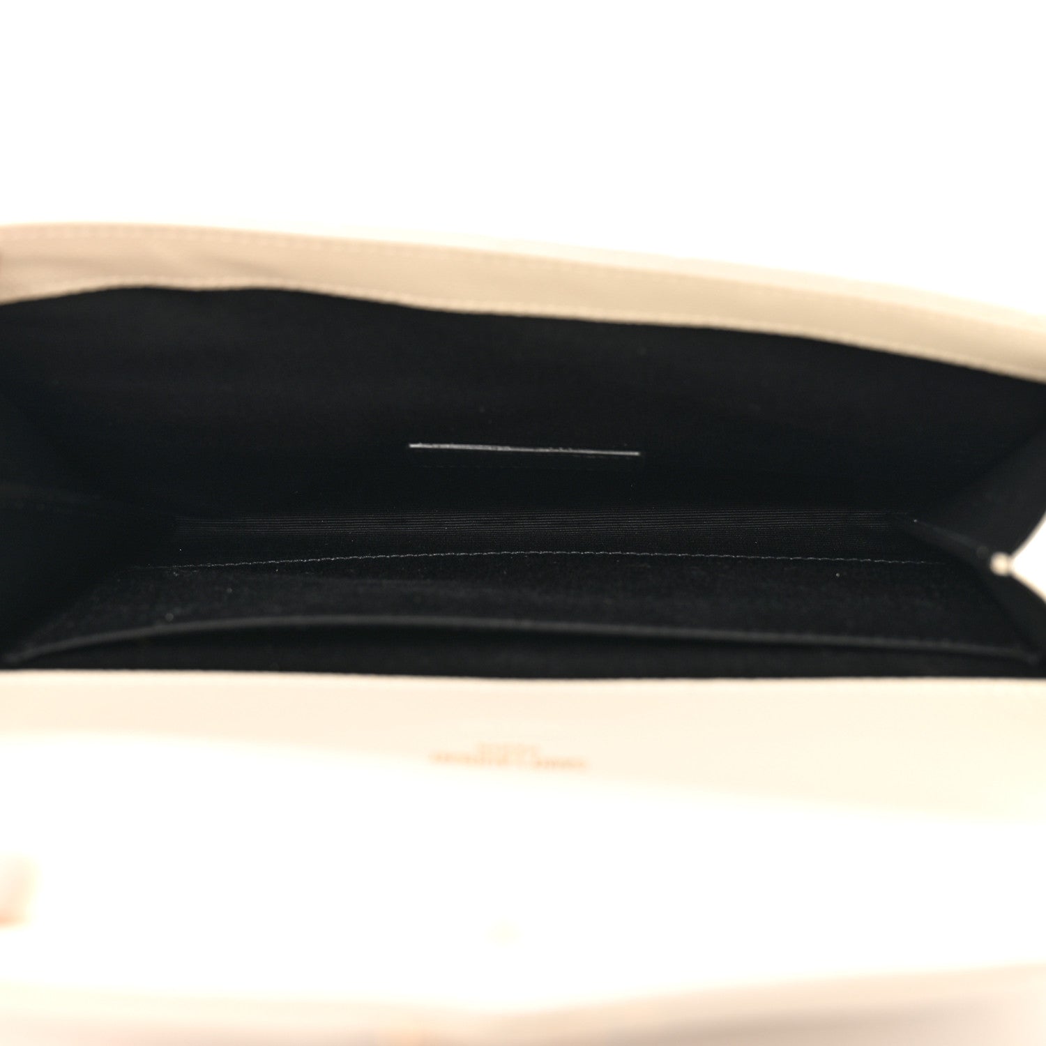 Saint Laurent Grain De Poudre Textured Mixed Matelasse Triquilt Monogram Clutch Blanc Vintage 5 of 13