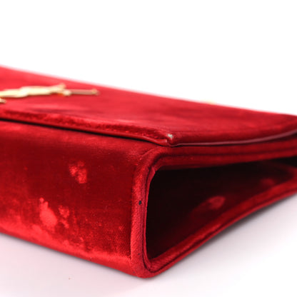 Saint Laurent Velvet Medium Monogram Kate Tassel Shoulder Bag Red 9 of 10