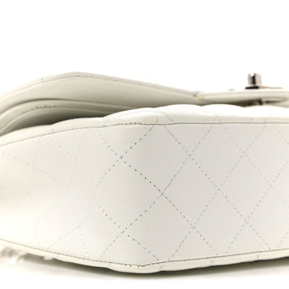 Chanel Caviar Quilted Medium Double Flap White 9 of 15