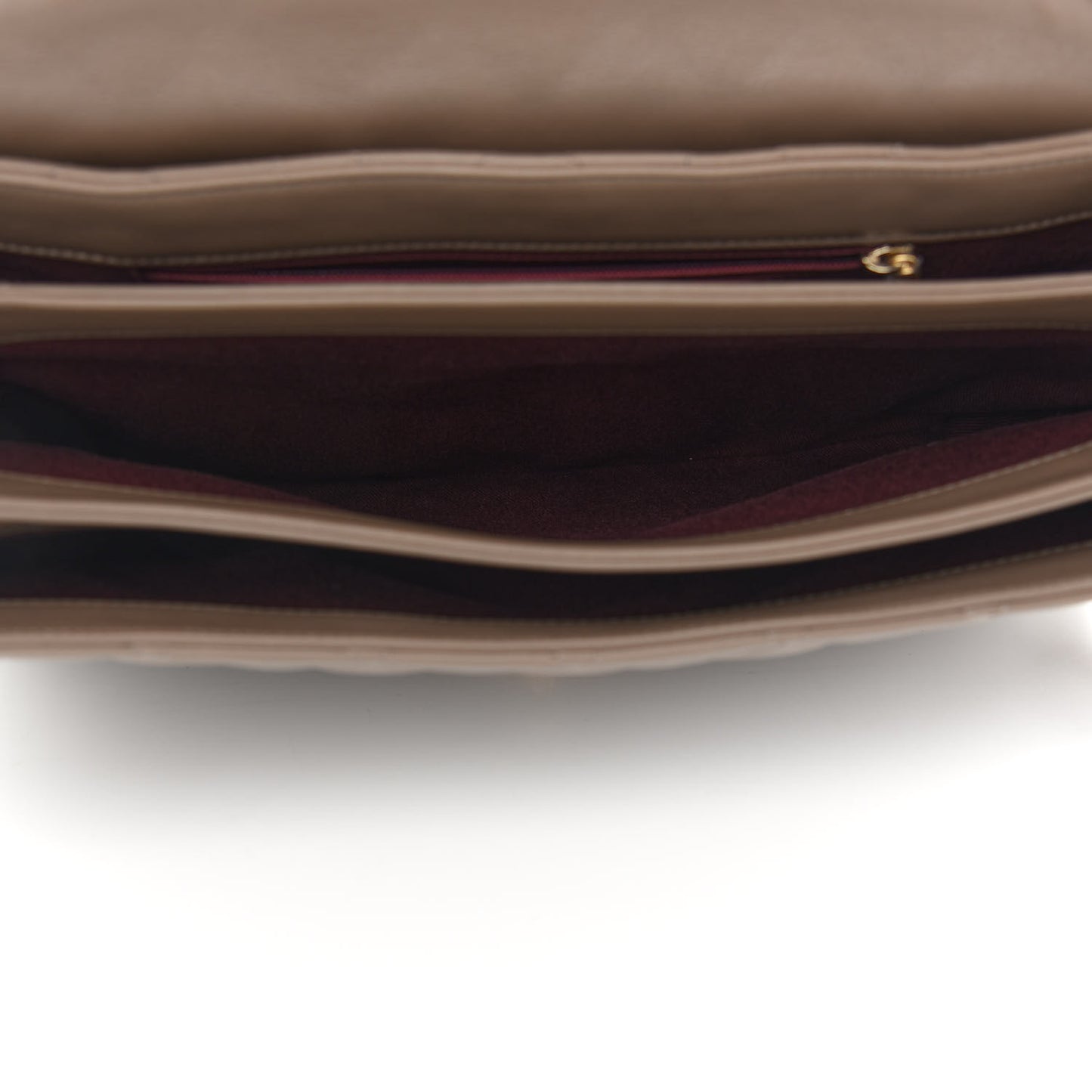 Calfskin Quilted Jumbo Soft Elegance Flap Brown