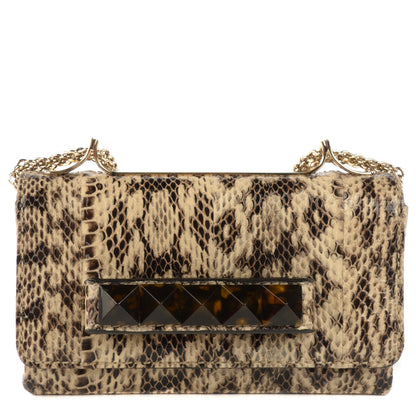 Valentino Garavani Snakeskin Va Va Voom Shoulder Bag Ivory 1 of 8