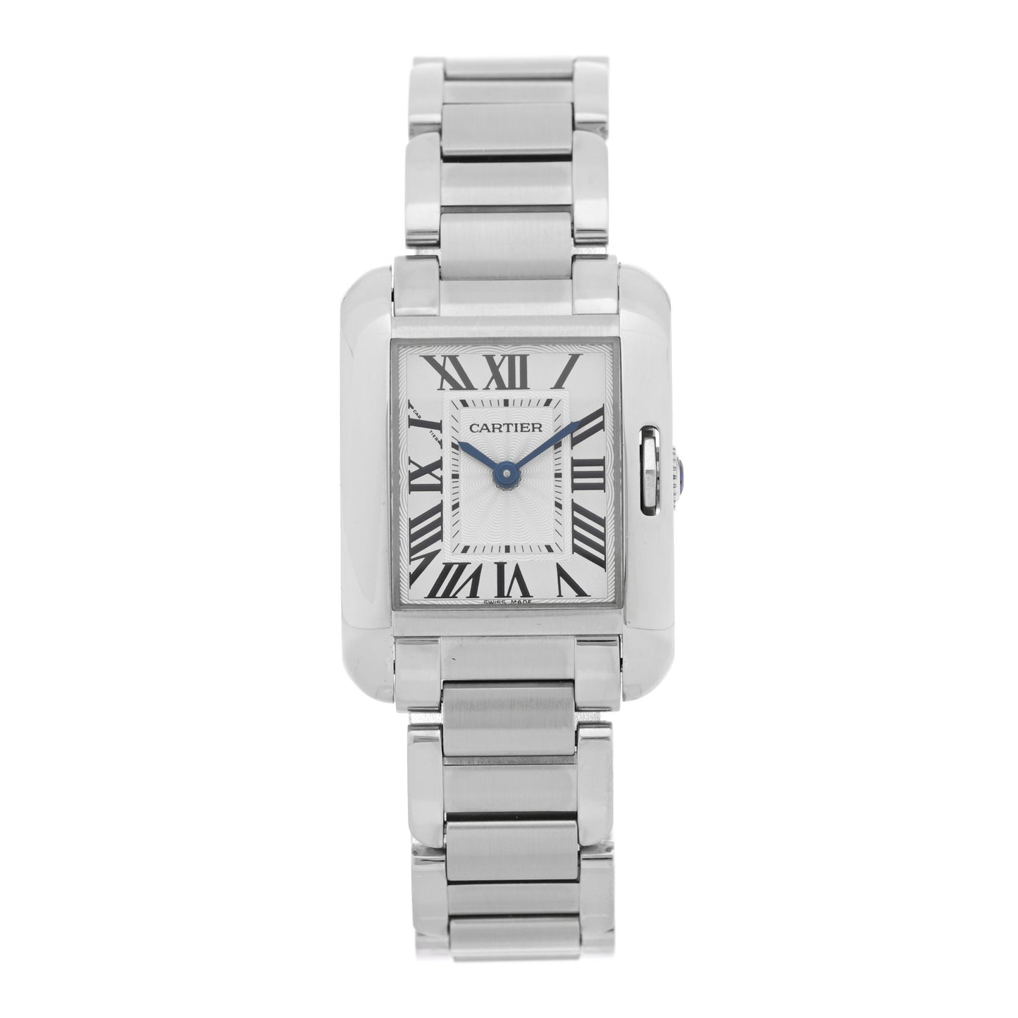 Stainless Steel 23mm Tank Anglaise Quartz Watch