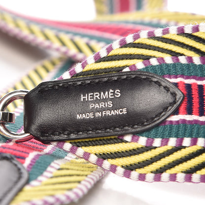 Hermes Toile Swift 50mm Sangle Cavale Shoulder Strap Multicolor Black 3 of 5
