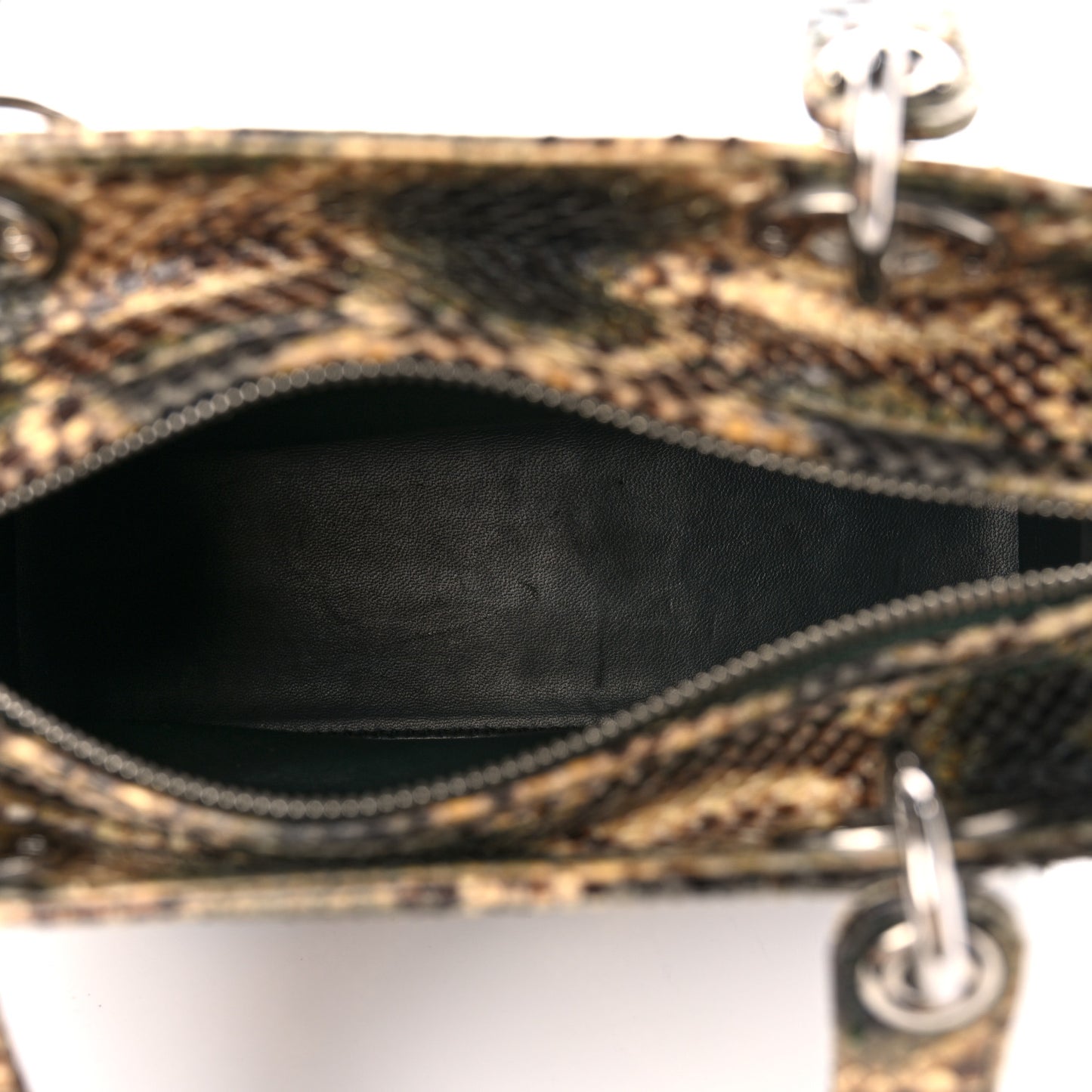 Snakeskin Medium Lady Dior Brown Multicolor