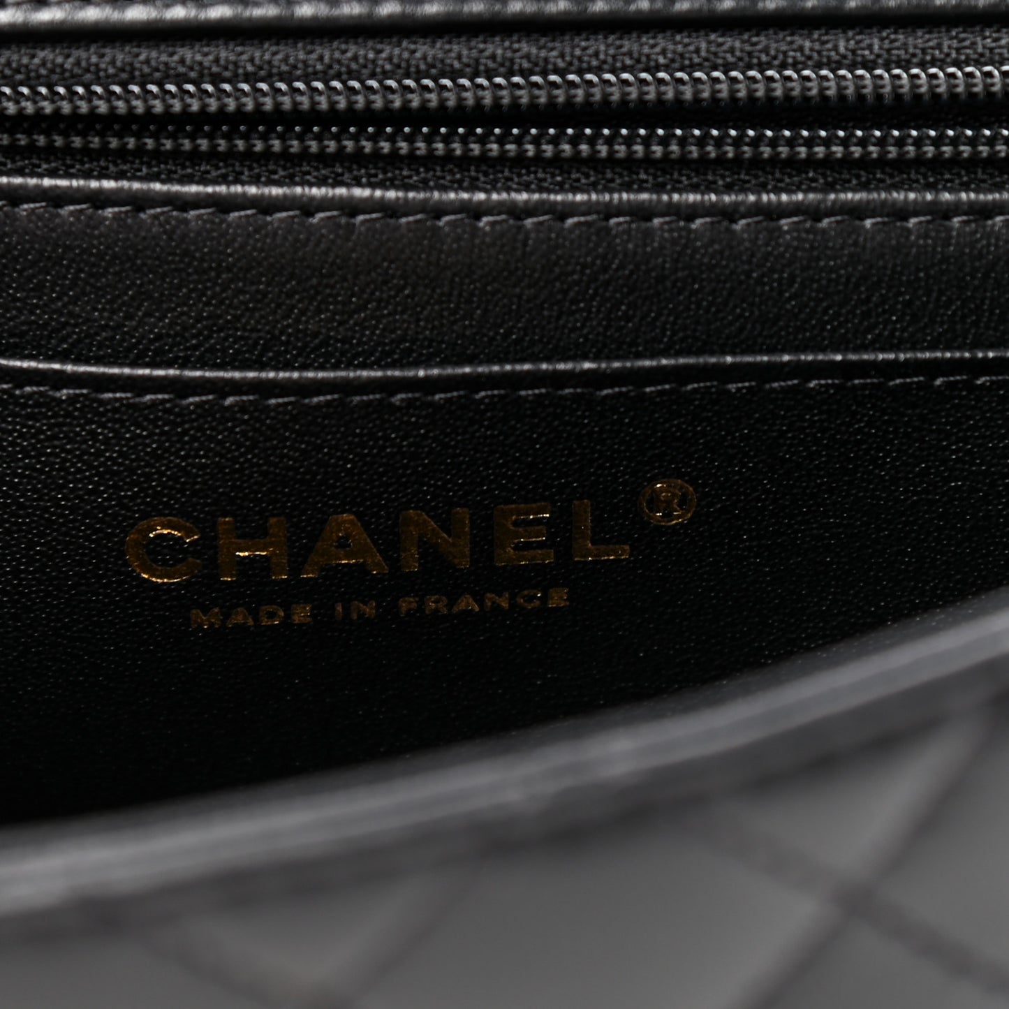 Lambskin Quilted Mini Top Handle Rectangular Flap Black