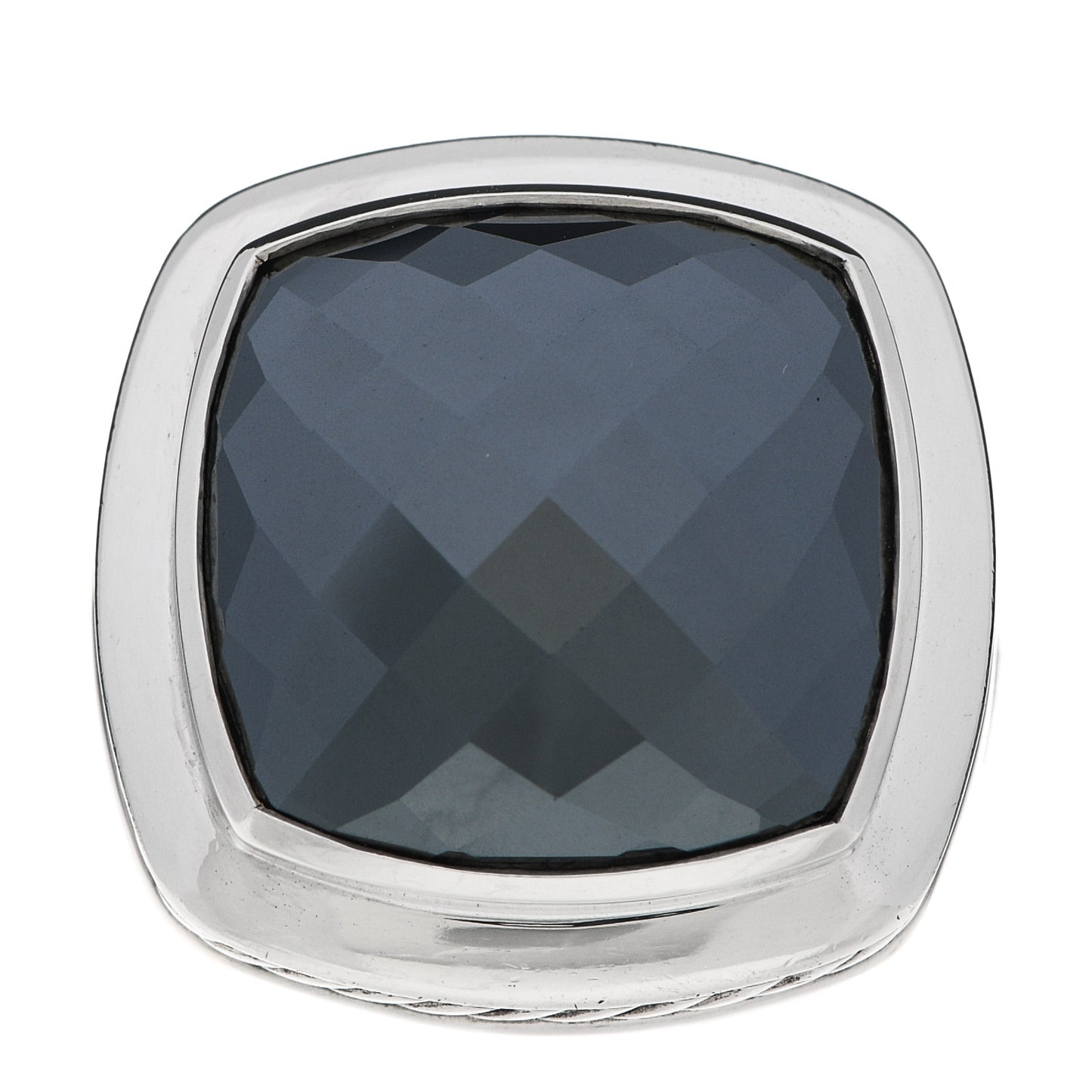Sterling Silver Hematine 17mm Albion Ring 54 6.75