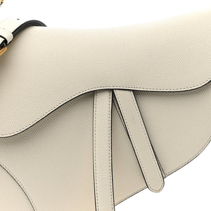 Christian Dior Grained Calfskin Saddle Bag With Strap Latte 8 of 10