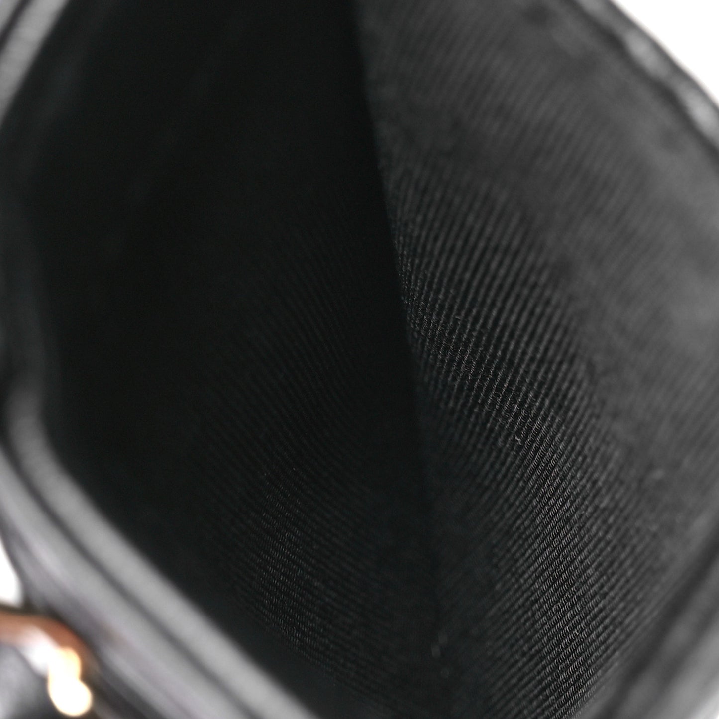 Lambskin Quilted Card Holder On Chain Black