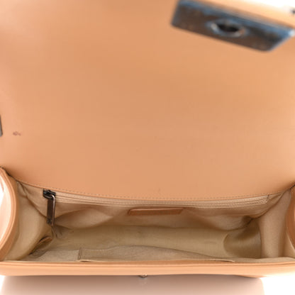 Chanel Calfskin Chevron Quilted New Medium Boy Flap Beige 4 of 15