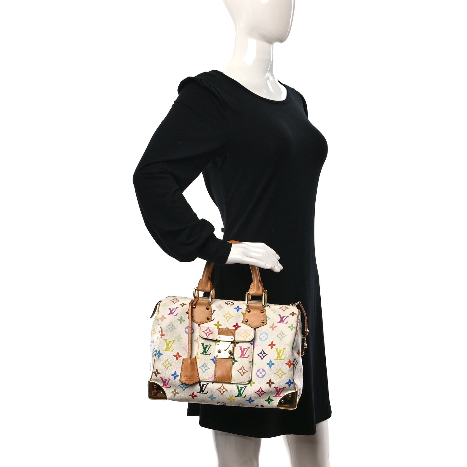 Louis Vuitton Monogram Multicolor Speedy 30 White 2 of 12