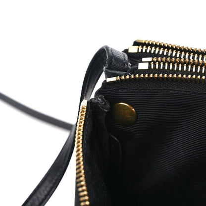 Celine Lambskin Small Trio Crossbody Bag Black 12 of 12