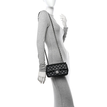Chanel Lambskin Quilted Mini Rectangular Flap Black 2 of 11