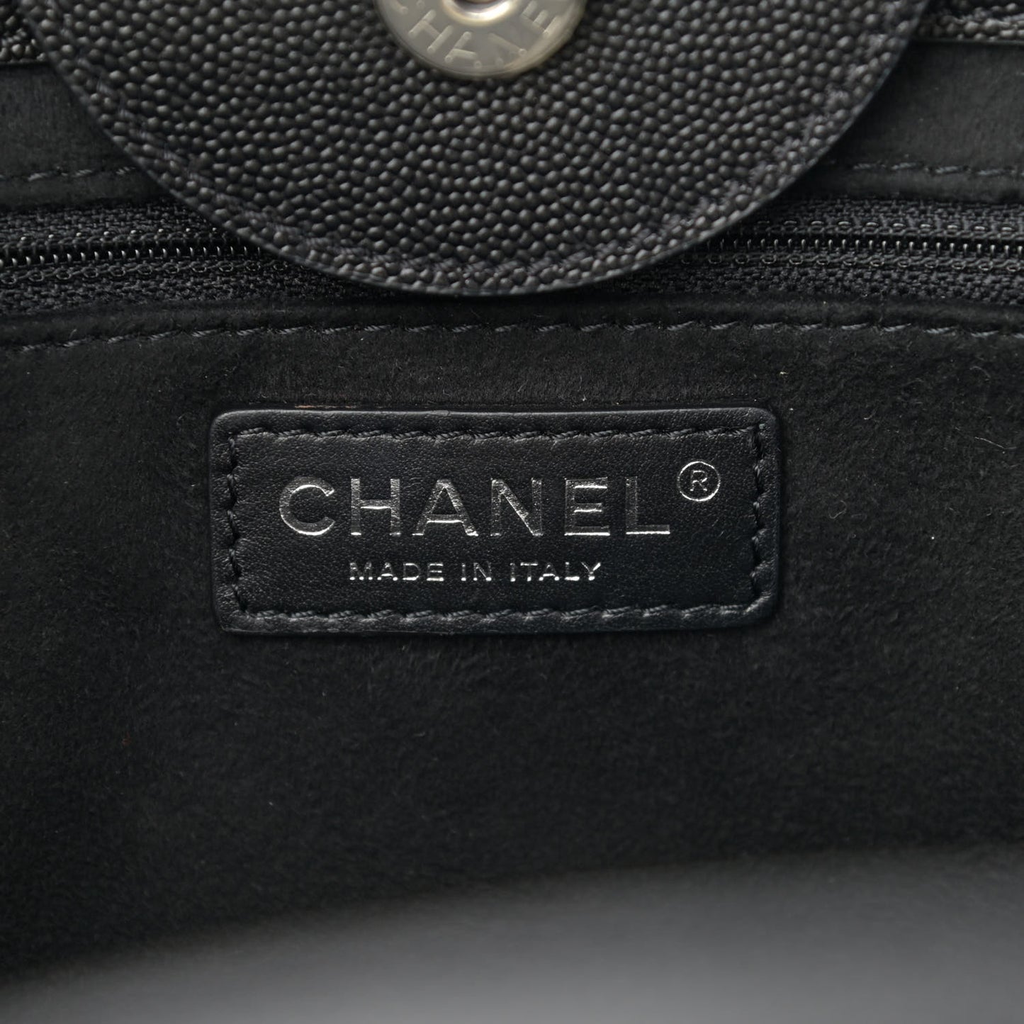 Caviar Small Studded Deauville Tote Black