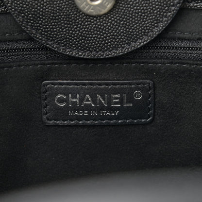 Chanel Caviar Small Studded Deauville Tote Black 6 of 11