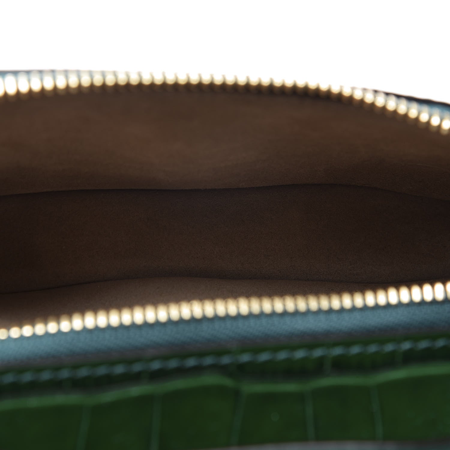 Chloe Calfskin Crocodile Embossed Mini C Vanity Bag Woodsy Green 9 of 11