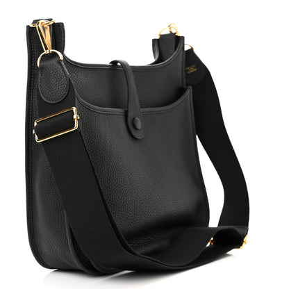 Hermes Taurillon Clemence Evelyne III PM Black 3 of 12