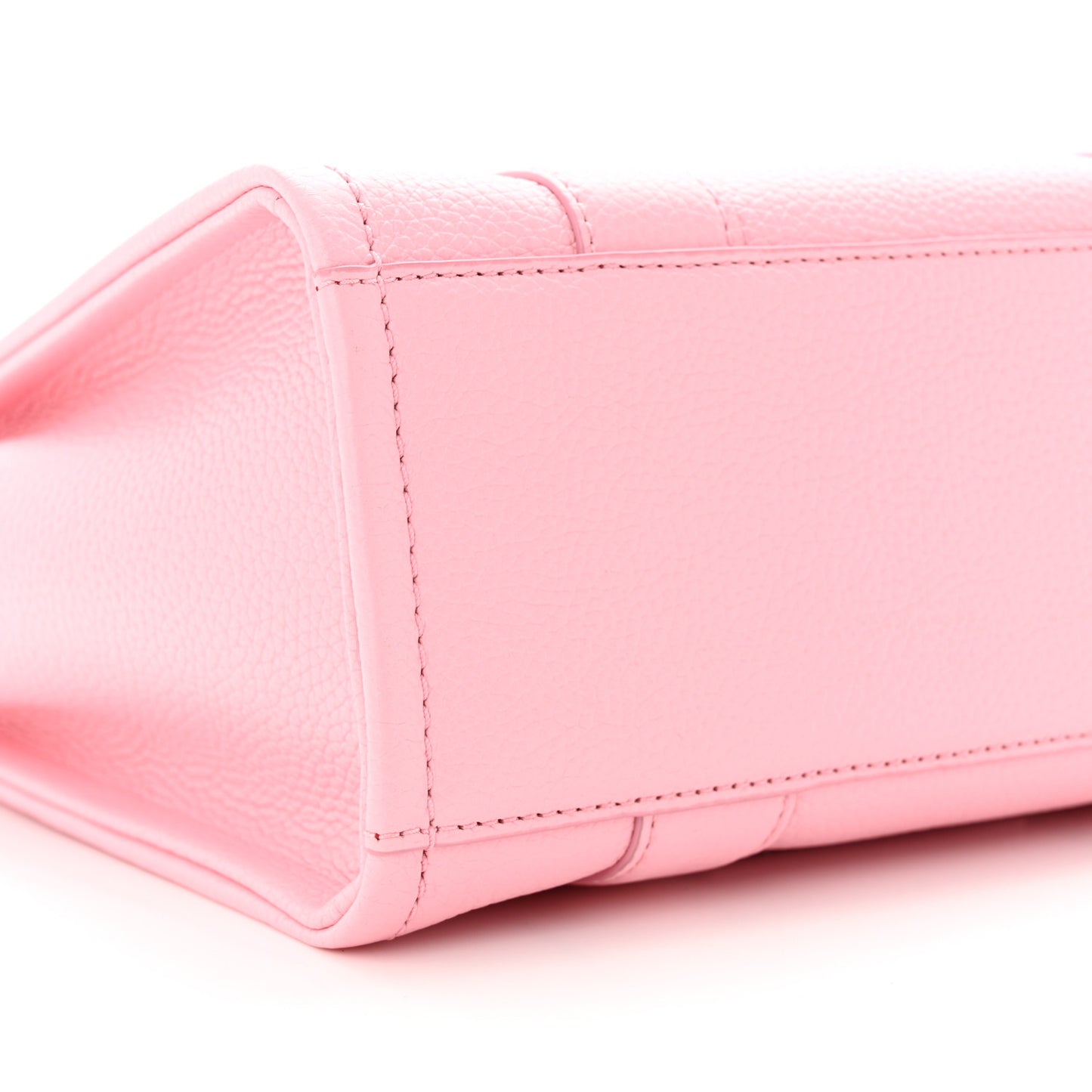 MARC JACOBS Grained Calfskin Small The Tote Bag Ribbon Pink