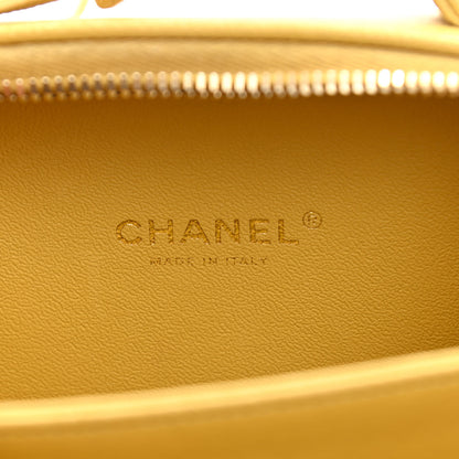 Chanel Caviar Quilted Small CC Filigree Vanity Case Yellow 5 of 11