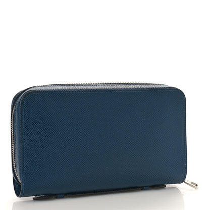 Louis Vuitton Taiga Zippy XL Wallet Blue Red 3 of 14