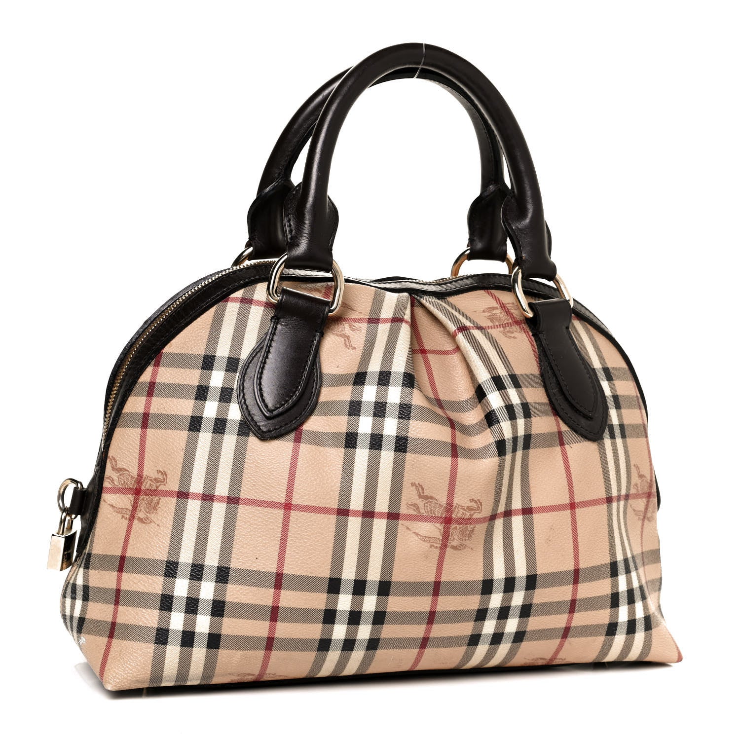 Burberry Haymarket Check Thornley Satchel Chocolate 3 of 13