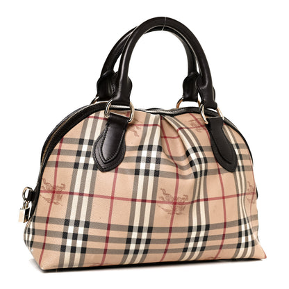 Burberry Haymarket Check Thornley Satchel Chocolate 3 of 13