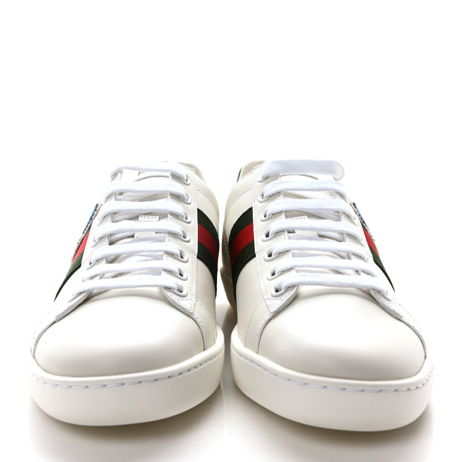 Gucci X DISNEY Calfskin Miro Soft Web Donald Duck Womens Ace Sneakers 36 White New Shamarock 3 of 9