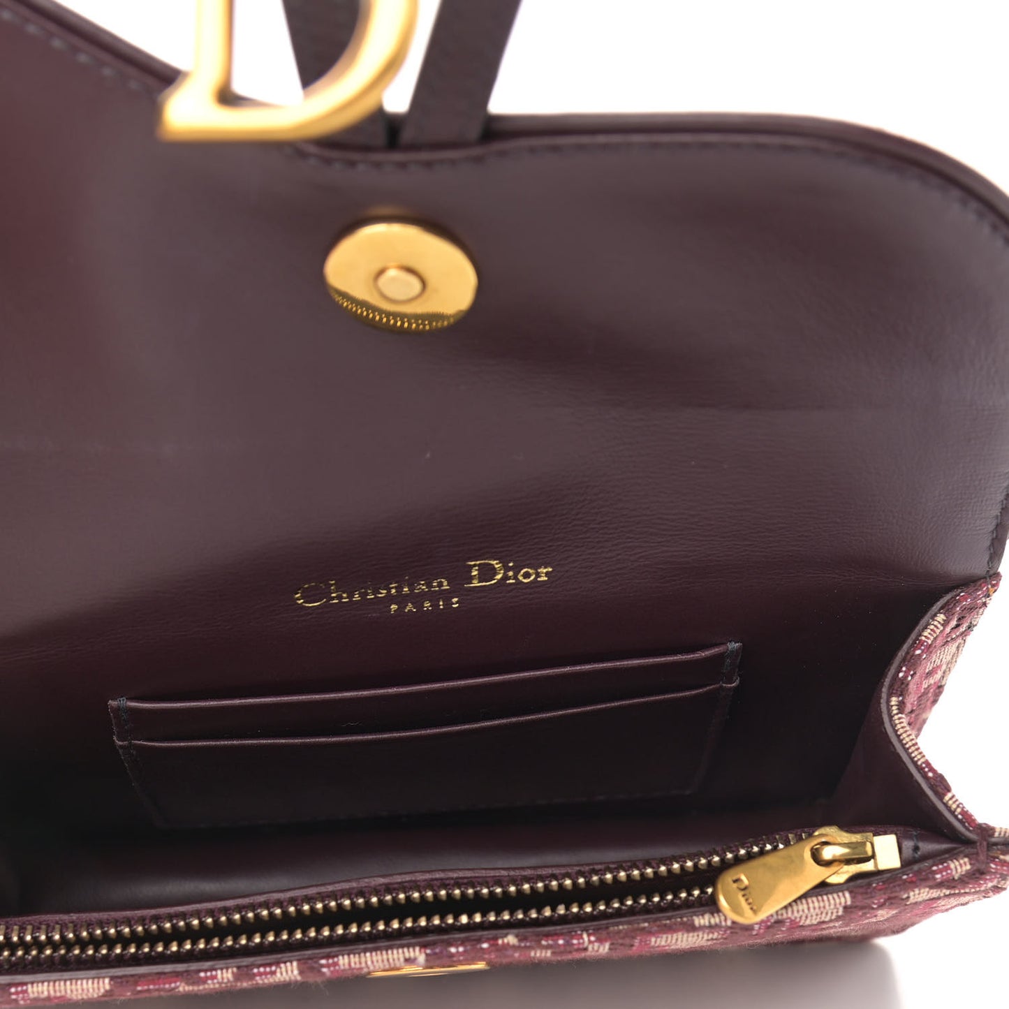 Oblique Saddle Belt Bag Bordeaux