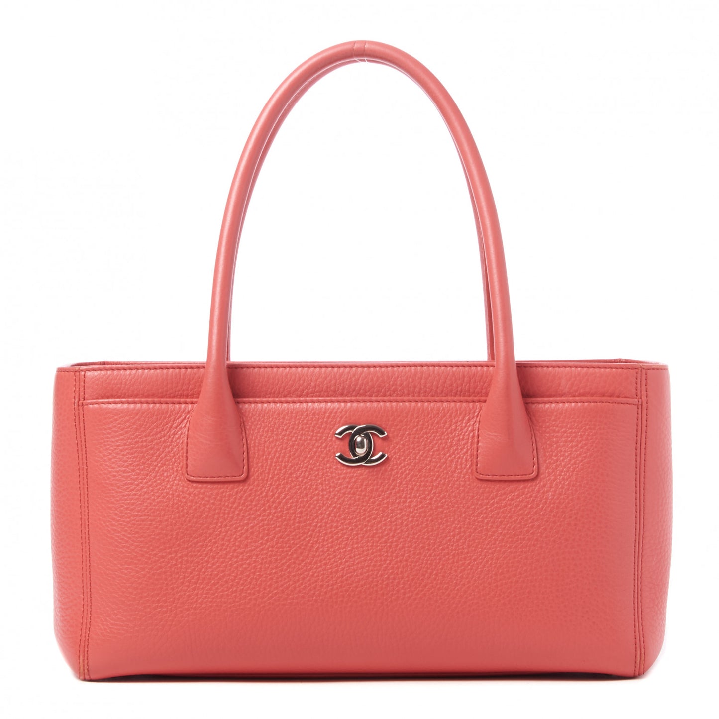 Calfskin Small Cerf Executive Shopper Tote Pink