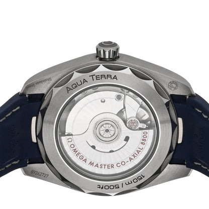 Omega Stainless Steel Rubber 38mm Seamaster Aqua Terra Master Co-Axial Chronometer Automatic Watch Blue 220.12.38.20.03.001 4 of 5