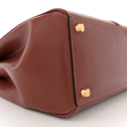 Celine Natural Calfskin Medium 16 Top Handle Bag Teck 9 of 12