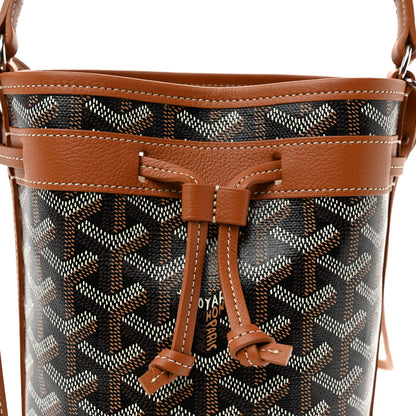 Goyard Goyardine Petit Flot Mini Bucket Bag Black Gold 7 of 9