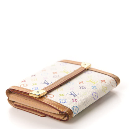 Louis Vuitton Monogram Multicolor Porte-Monnaie Billets Wallet White 4 of 9