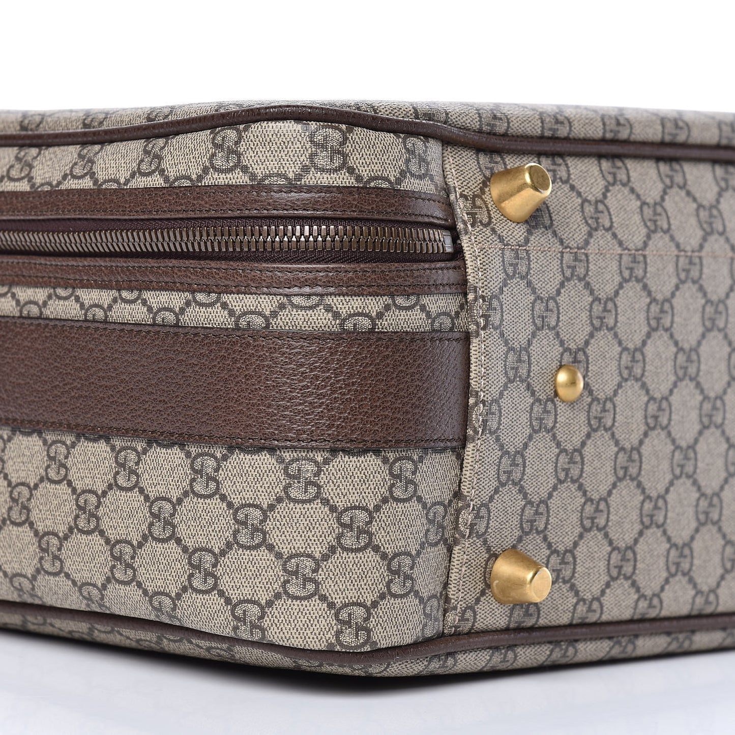 GG Supreme Monogram Embroidered Modern Future Courrier Suitcase