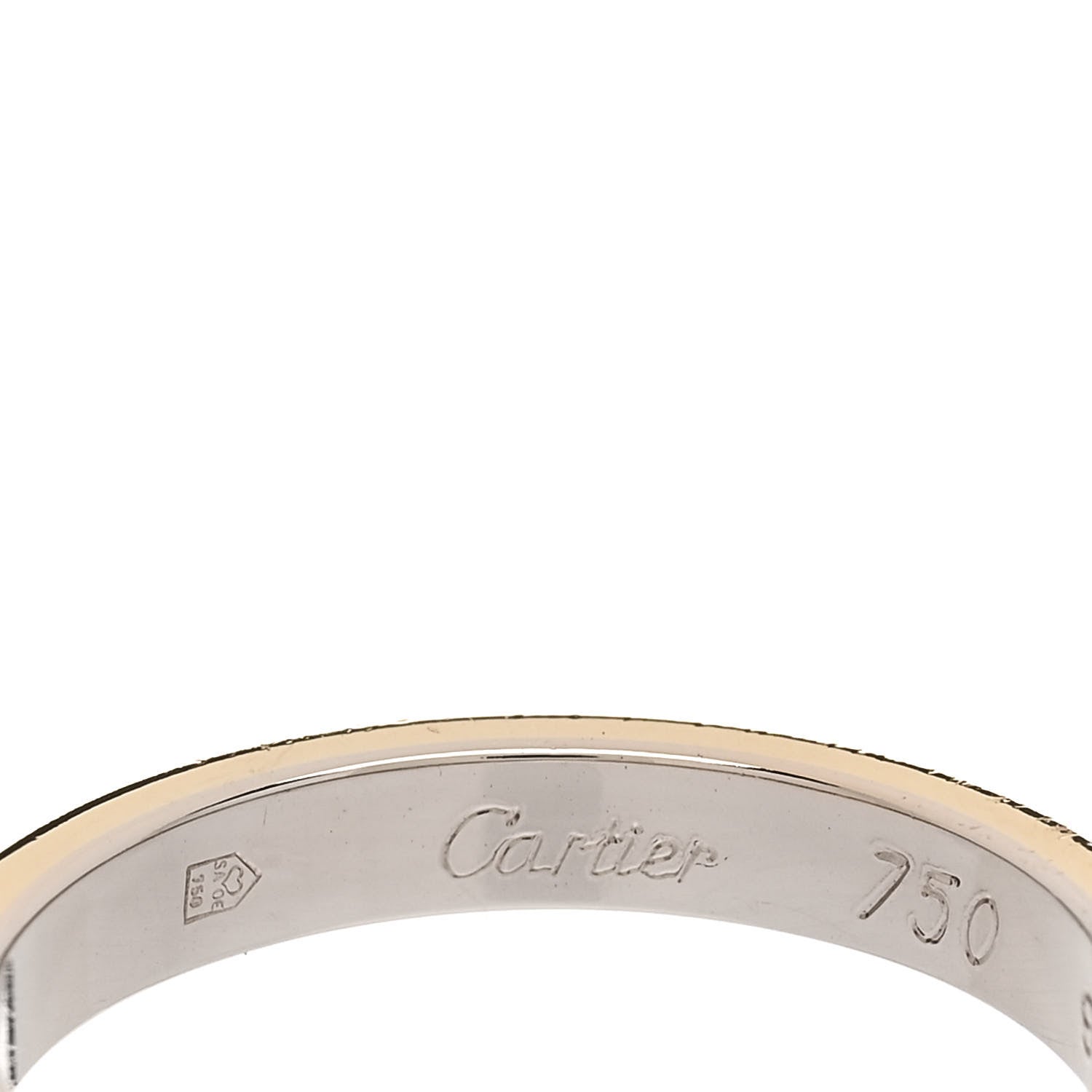 Cartier 18K Pink White Yellow Gold 2.8mm Trinity Wedding Band Ring 50 5.25 4 of 6