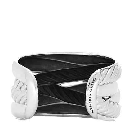 David Yurman Sterling Silver Crossover Cuff Bracelet 3 of 4