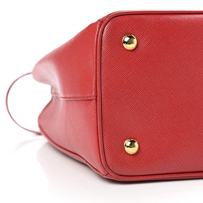 Prada Saffiano Lux Medium Tote Fuoco 9 of 16