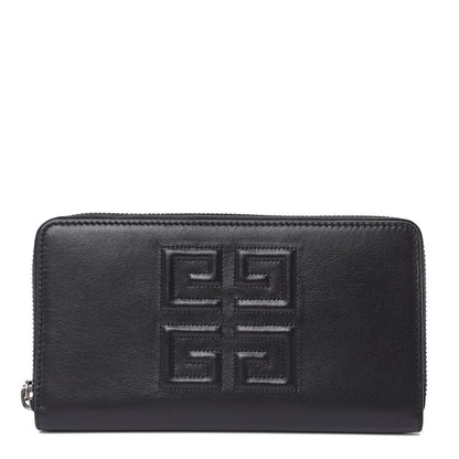 Givenchy Lambskin Logo Zip Around Wallet Black 1 of 8