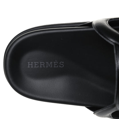 Hermes Nappa Extra Sandals 37.5 Black 6 of 8