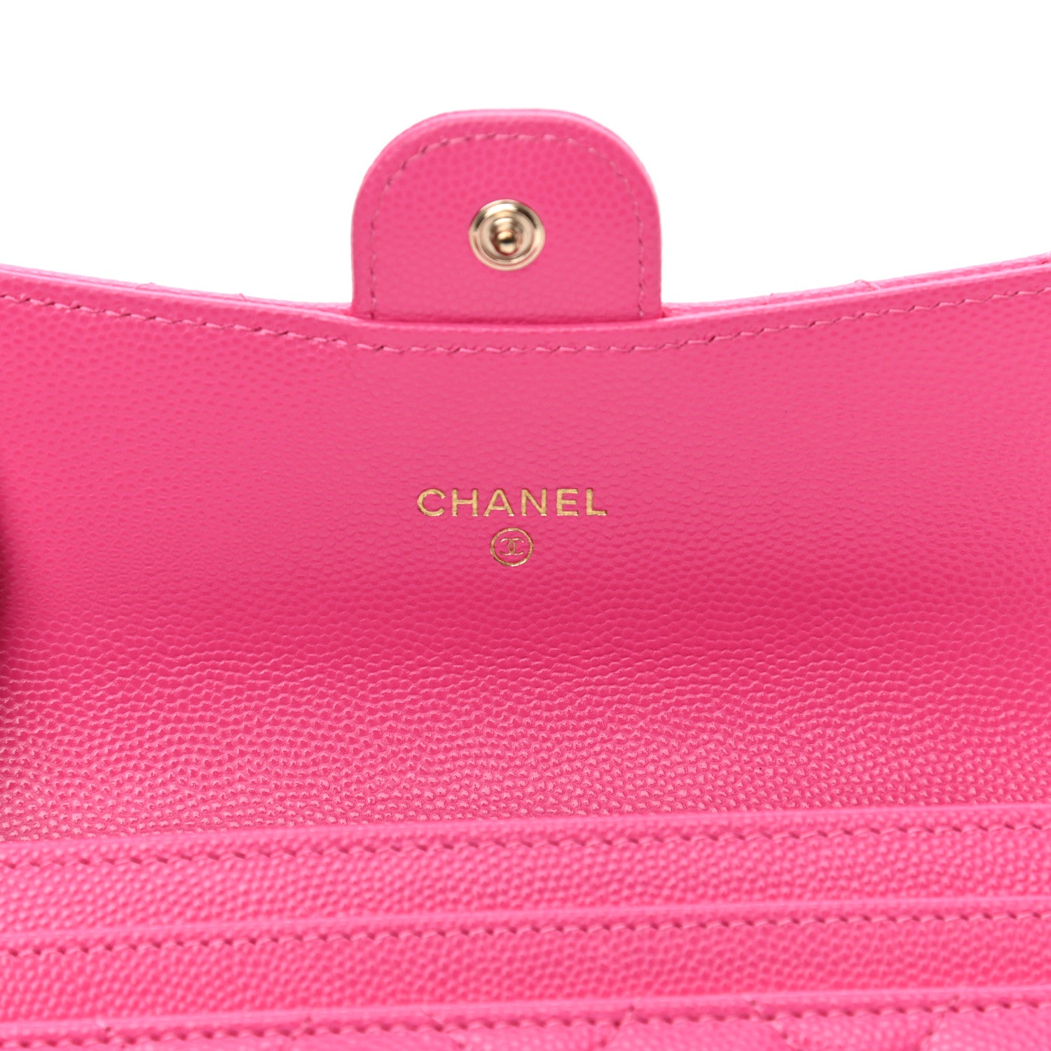 Chanel Caviar Quilted Medium Flap Wallet Dark Pink 6 of 9